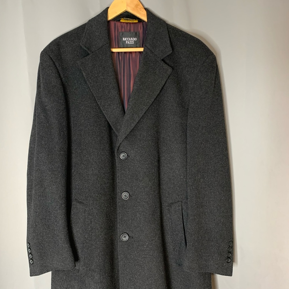 Riccardo Fazzi long cashmere blend overcoat